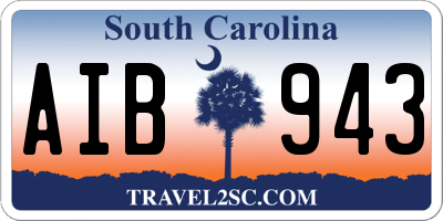 SC license plate AIB943