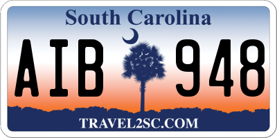 SC license plate AIB948