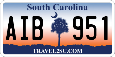 SC license plate AIB951