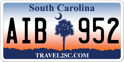SC license plate AIB952