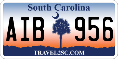 SC license plate AIB956