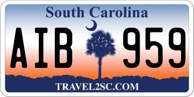 SC license plate AIB959