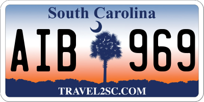 SC license plate AIB969