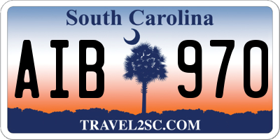 SC license plate AIB970