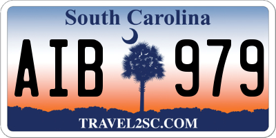 SC license plate AIB979