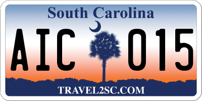 SC license plate AIC015