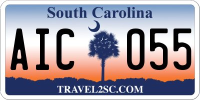 SC license plate AIC055