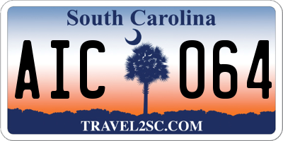 SC license plate AIC064