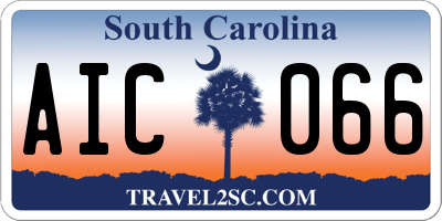 SC license plate AIC066