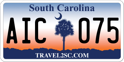 SC license plate AIC075