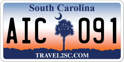 SC license plate AIC091