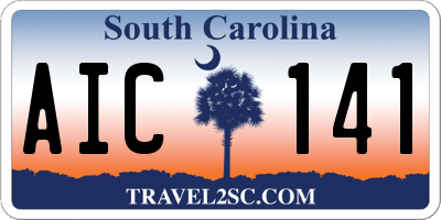 SC license plate AIC141