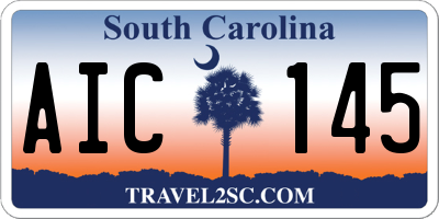 SC license plate AIC145