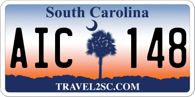 SC license plate AIC148