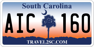 SC license plate AIC160
