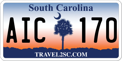 SC license plate AIC170