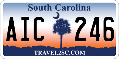 SC license plate AIC246