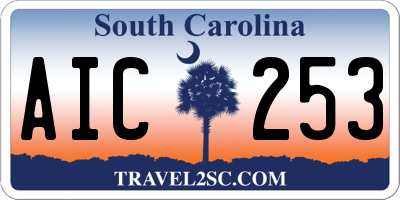 SC license plate AIC253