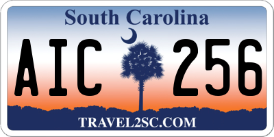 SC license plate AIC256