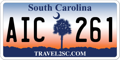 SC license plate AIC261