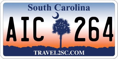 SC license plate AIC264