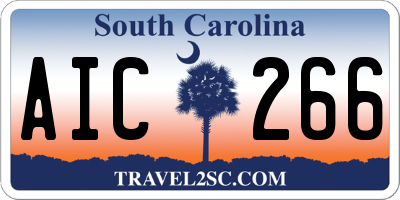 SC license plate AIC266