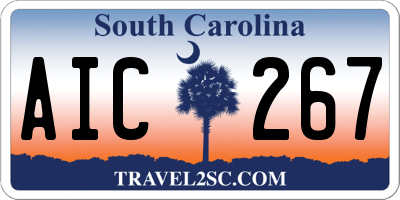 SC license plate AIC267
