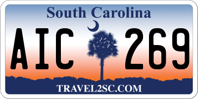 SC license plate AIC269