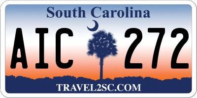 SC license plate AIC272