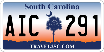 SC license plate AIC291