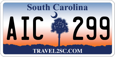 SC license plate AIC299