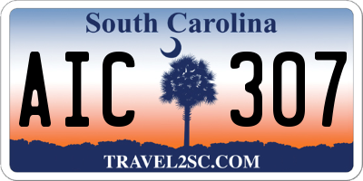 SC license plate AIC307