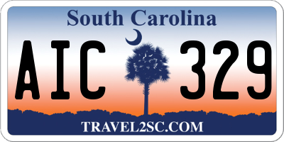 SC license plate AIC329