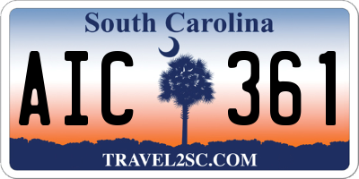 SC license plate AIC361