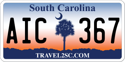 SC license plate AIC367