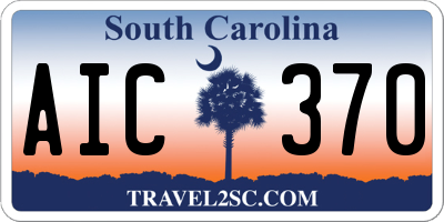SC license plate AIC370
