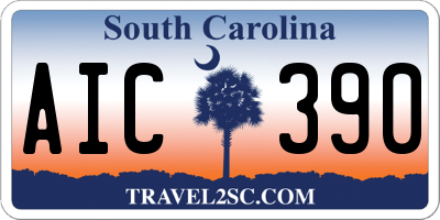 SC license plate AIC390