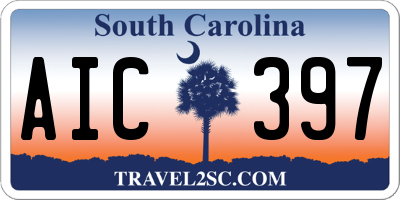 SC license plate AIC397