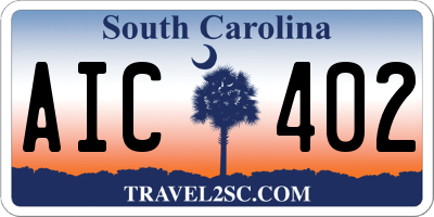 SC license plate AIC402