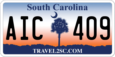 SC license plate AIC409