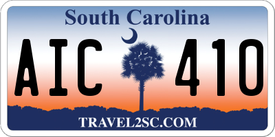 SC license plate AIC410
