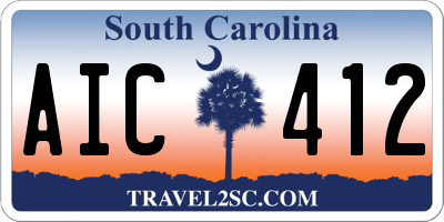 SC license plate AIC412
