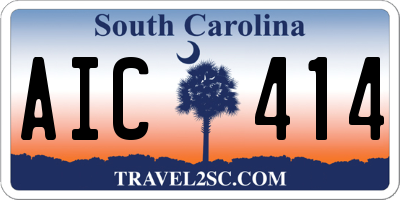 SC license plate AIC414