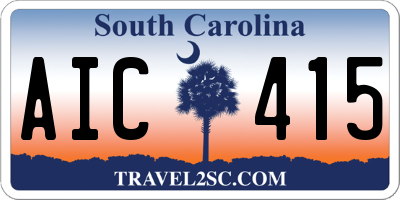SC license plate AIC415