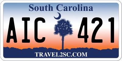 SC license plate AIC421