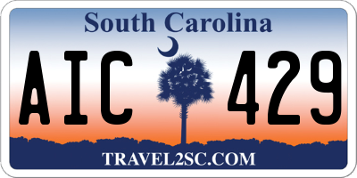 SC license plate AIC429