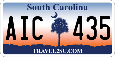 SC license plate AIC435