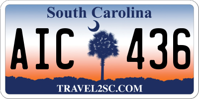 SC license plate AIC436