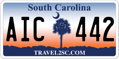 SC license plate AIC442