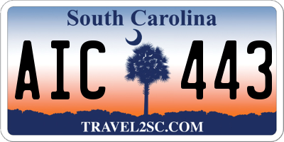 SC license plate AIC443